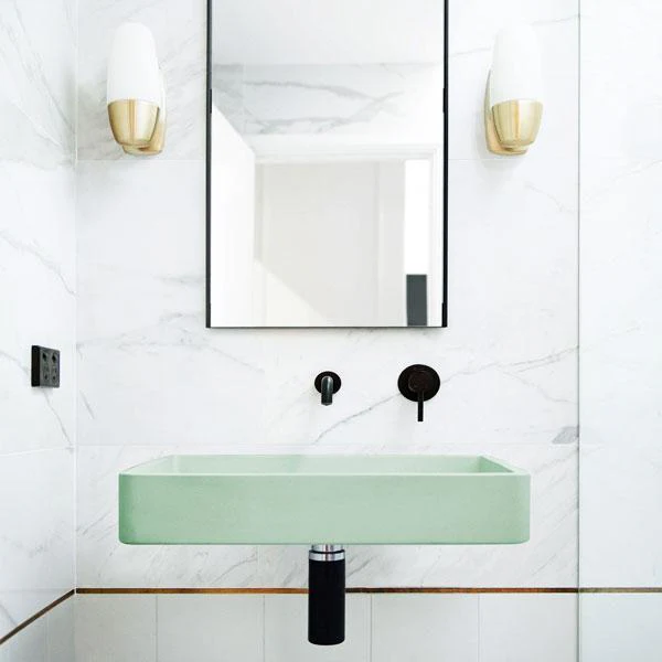 Nood Co Vesl Rectangle Basin Wall Hung - 14 Colours - Image 8