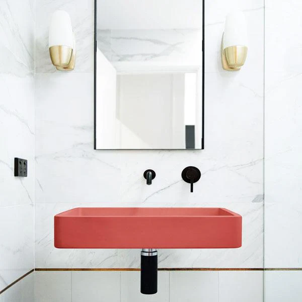 Nood Co Vesl Rectangle Basin Wall Hung - 14 Colours - Image 9