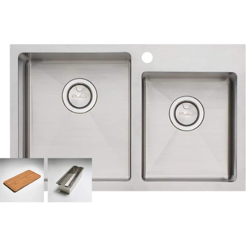 Oliveri Apollo 1 & 3/4 Right Offset Bowl Sink - Image 3