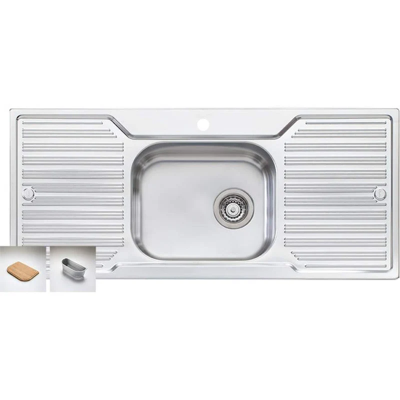 Oliveri Diaz Single Bowl Sink With Double Drainer - Image 3