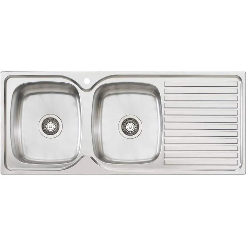 Oliveri Endeavour Double Bowl Sink With Right Hand Drainer