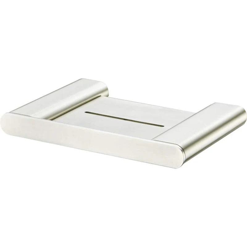 Oliveri Madrid Soap Holder With Shelf - Brushed Nickel