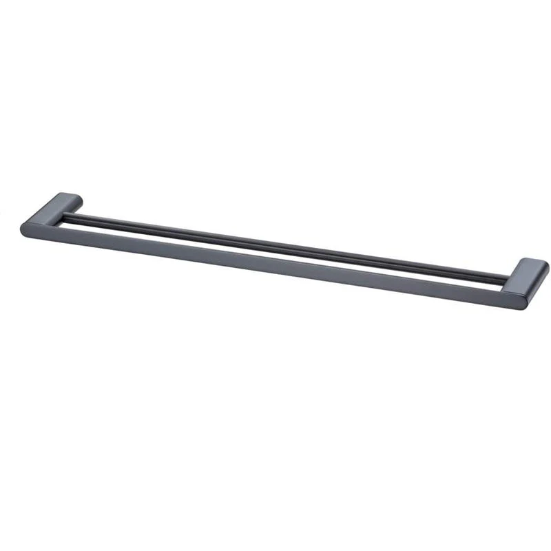 Oliveri Madrid Double Towel Rail 650mm - Black Matte