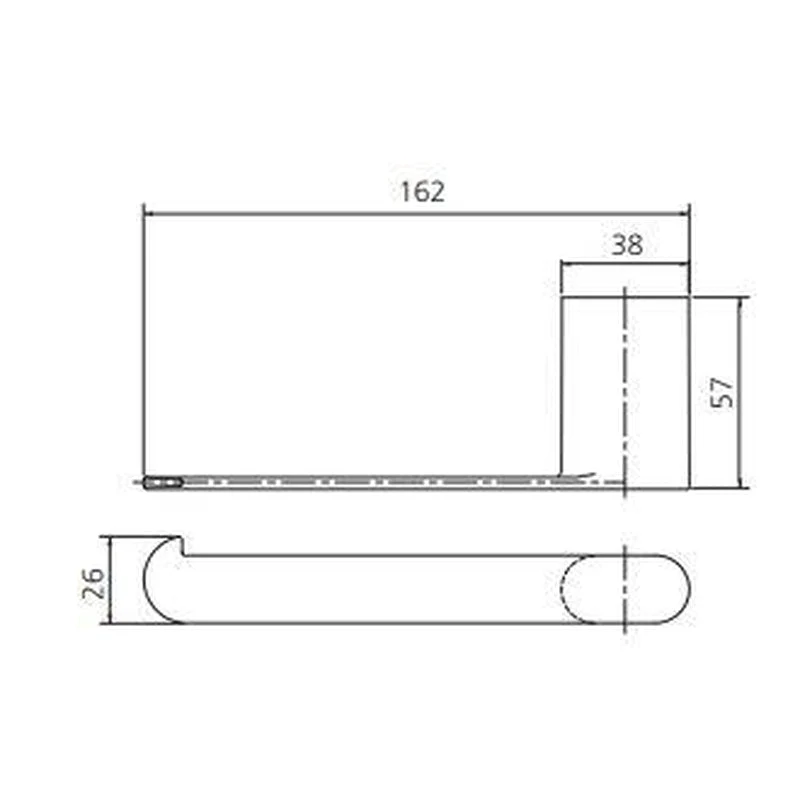 Oliveri Madrid Toilet Roll Holder - Black Matte - Image 2