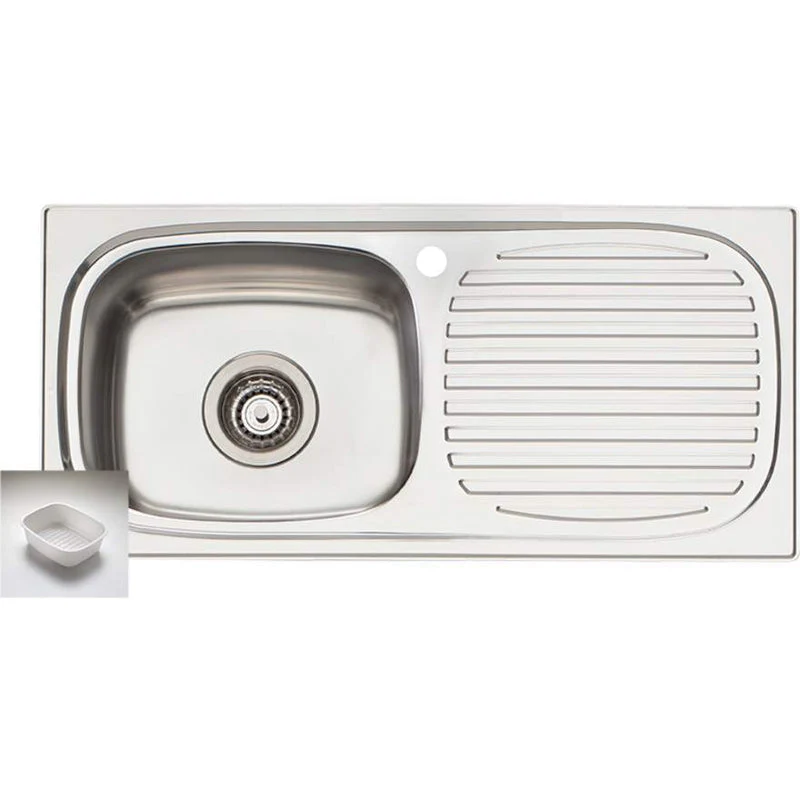 Oliveri Martini Single Bowl Sink With Right Hand Drainer - Image 3