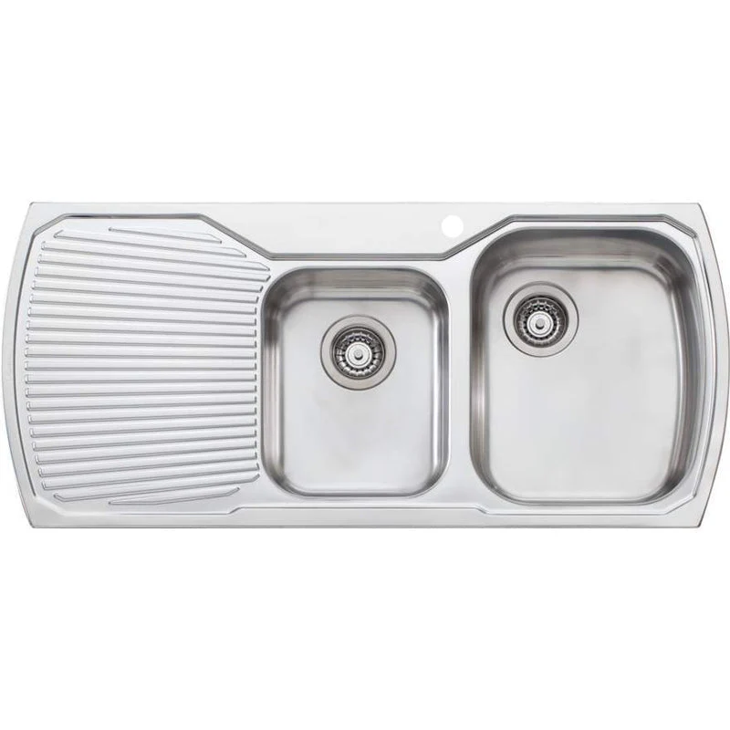 Oliveri Monet 1 & 3/4 Bowl Topmount Sink with Left Hand Drainer