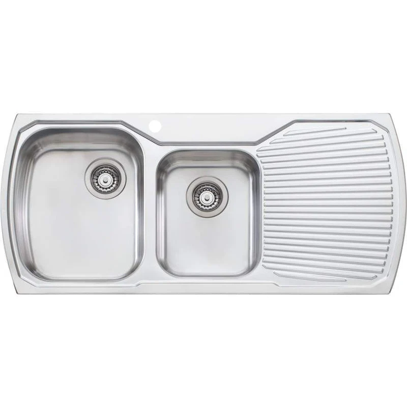 Oliveri Monet 1 & 3/4 Bowl Topmount Sink with Right Hand Drainer