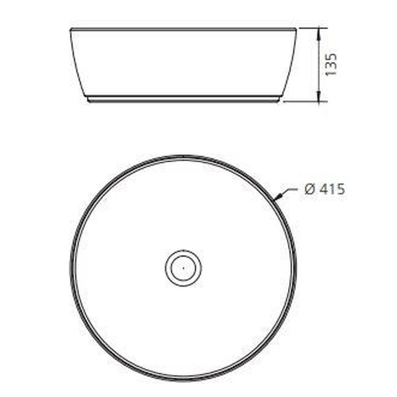 Oliveri Naples Counter Top Circular Basin - Image 2