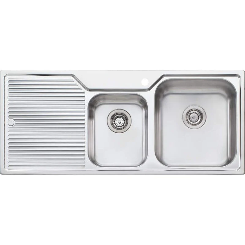Oliveri Nu-Petite 1 & 3/4 Bowl Topmount Sink With Left Hand Drainer