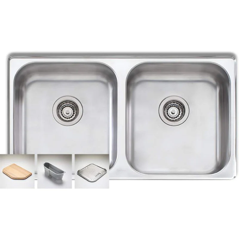 Oliveri Nu-Petite Double Bowl Undermount Sink - Image 3