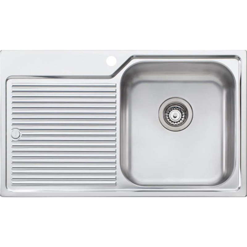 Oliveri Nu-Petite Single Bowl Topmount Sink With Left Hand Drainer