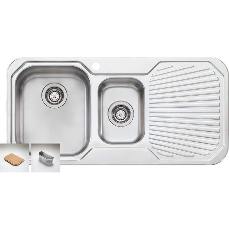 Oliveri Petite 1 & 1/2 Bowl Sink With Right Hand Drainer - Image 3