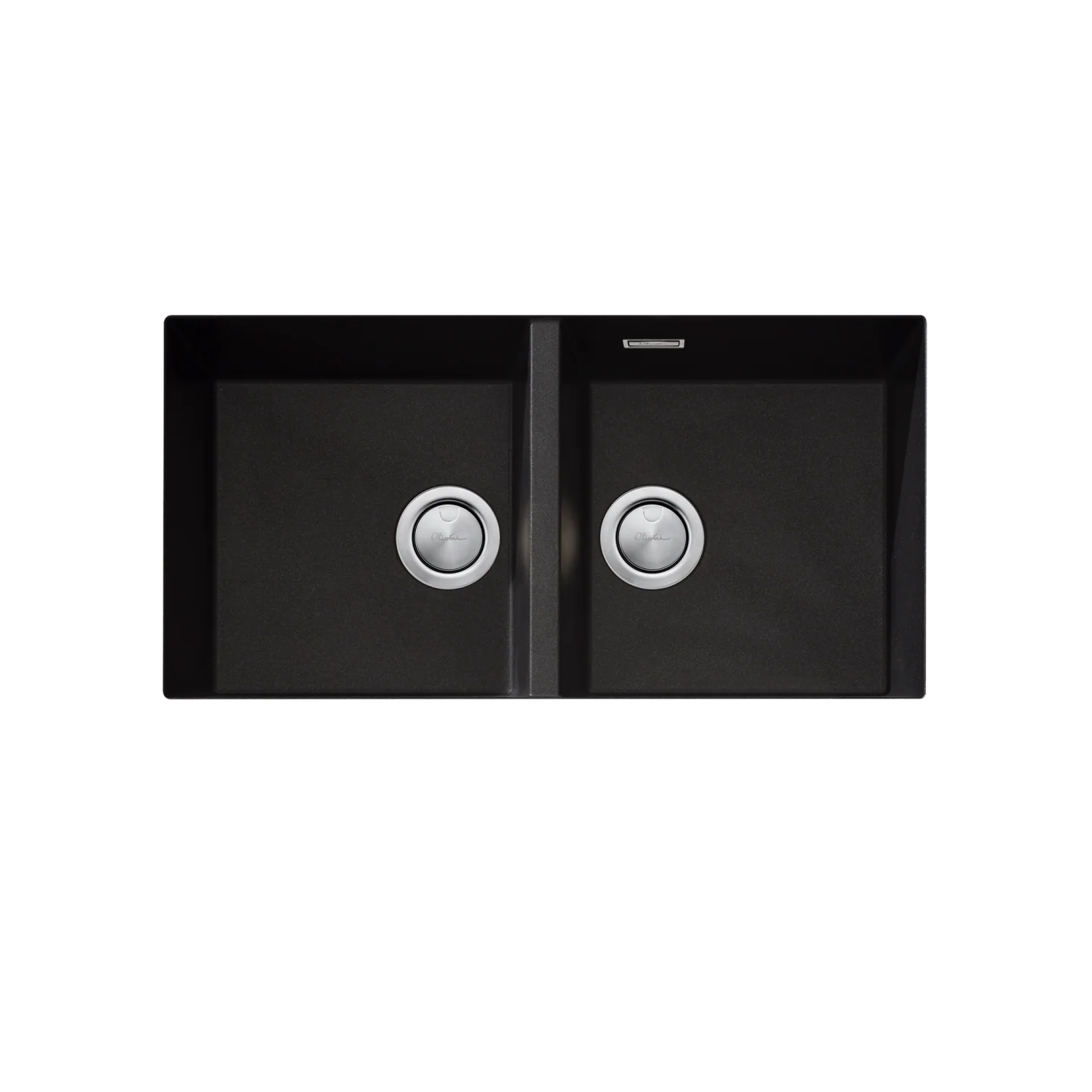 Oliveri Santorini Double Bowl Undermount Sink - Black