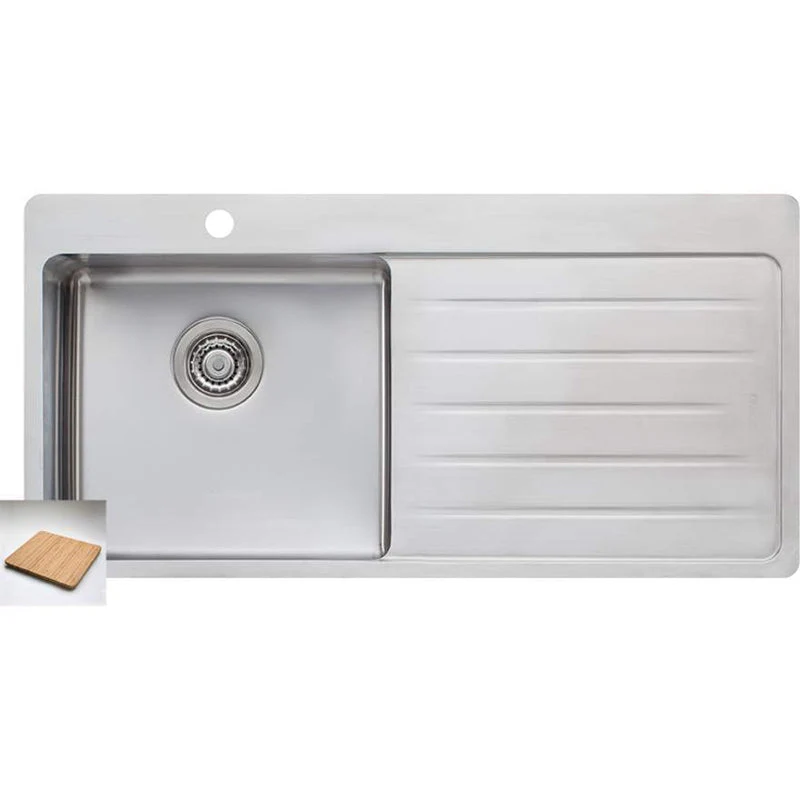 Oliveri Sonetto Single Bowl Topmount Sink With Right Hand Drainer - Image 3