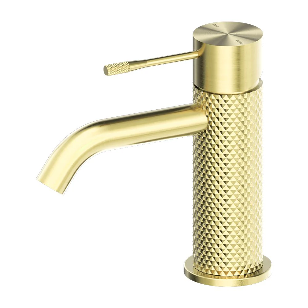 Nero Opal Basin Mixer - Brushed Gold