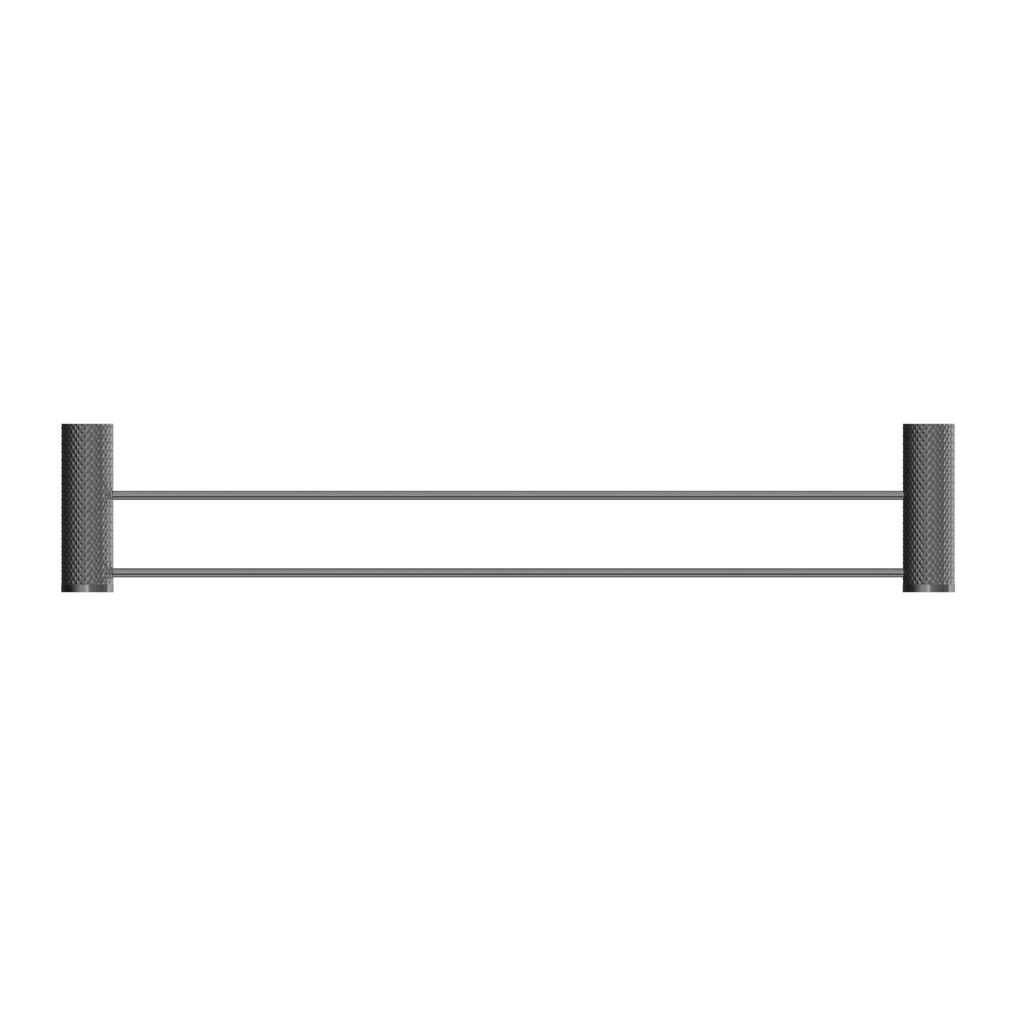 Nero Opal Double Towel Rail 600/800mm - Graphite - Image 2