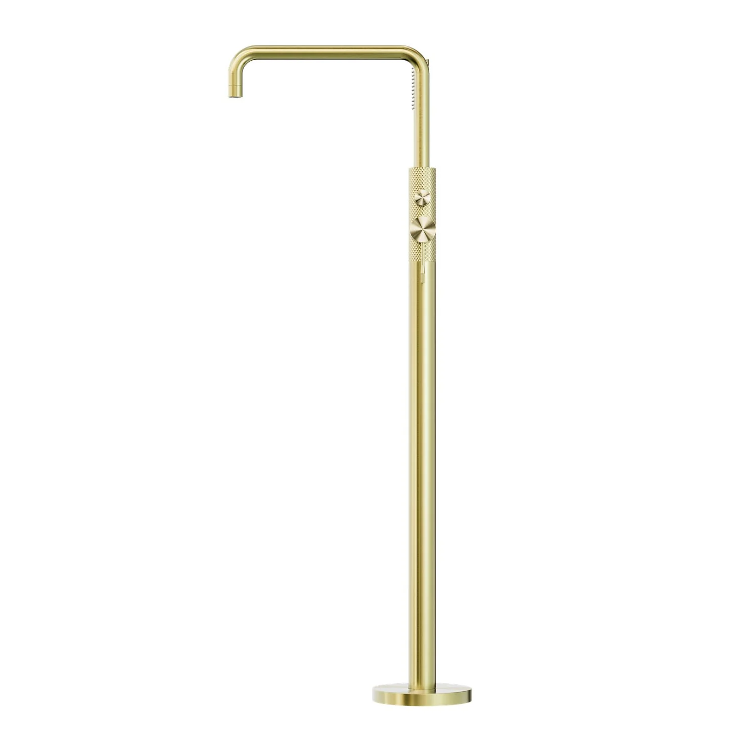 Nero Opal Freestanding Bath Mixer With Hand Shower - Brushed Gold - Image 2