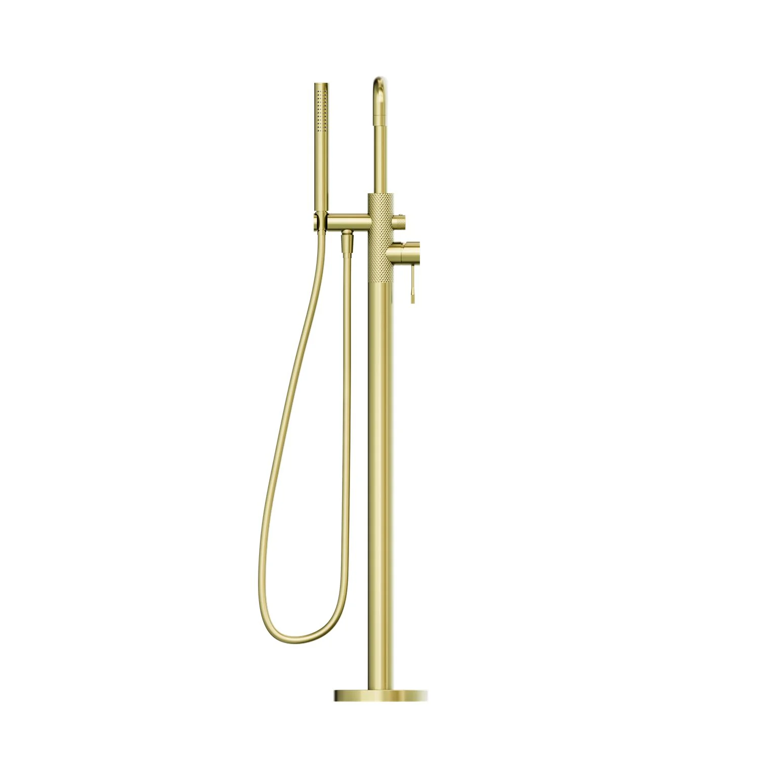 Nero Opal Freestanding Bath Mixer With Hand Shower - Brushed Gold - Image 3