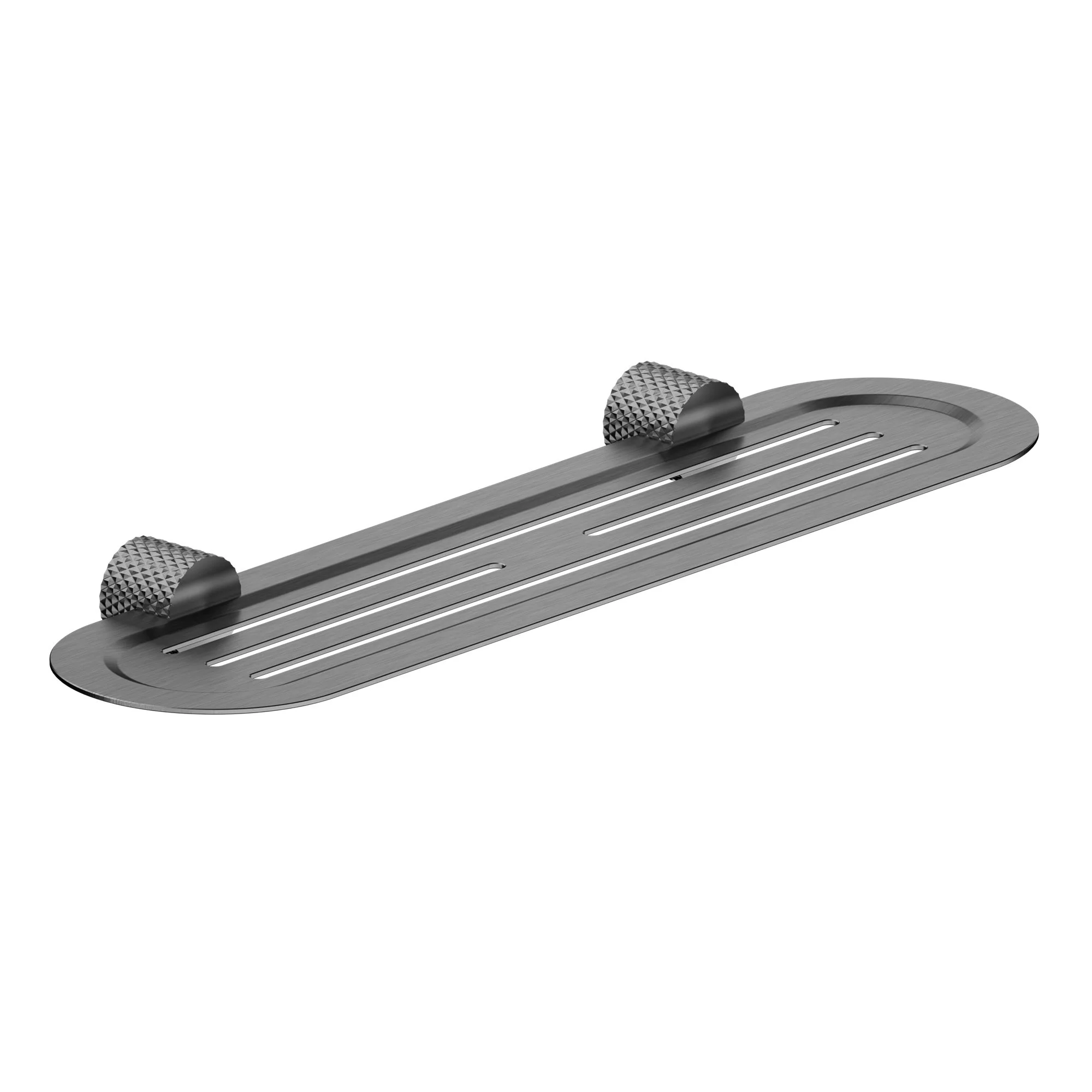 Nero Opal Metal Shower Shelf - Graphite