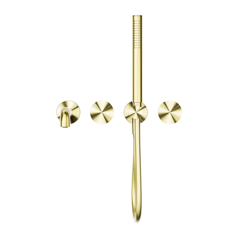 Nero Opal Progressive Shower System Separate Plate With Spout - Brushed Gold - Image 3