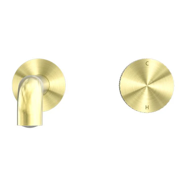 Nero Opal Progressive Wall Basin/Bath Set - Brushed Gold - Image 2