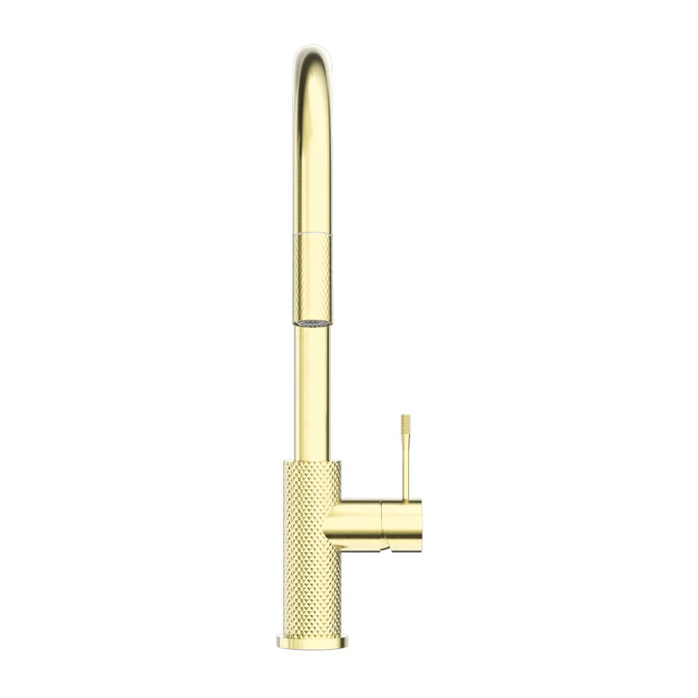 Nero Opal Pull Out Sink Mixer With Vegie Spray Function - Brushed Gold - Image 3