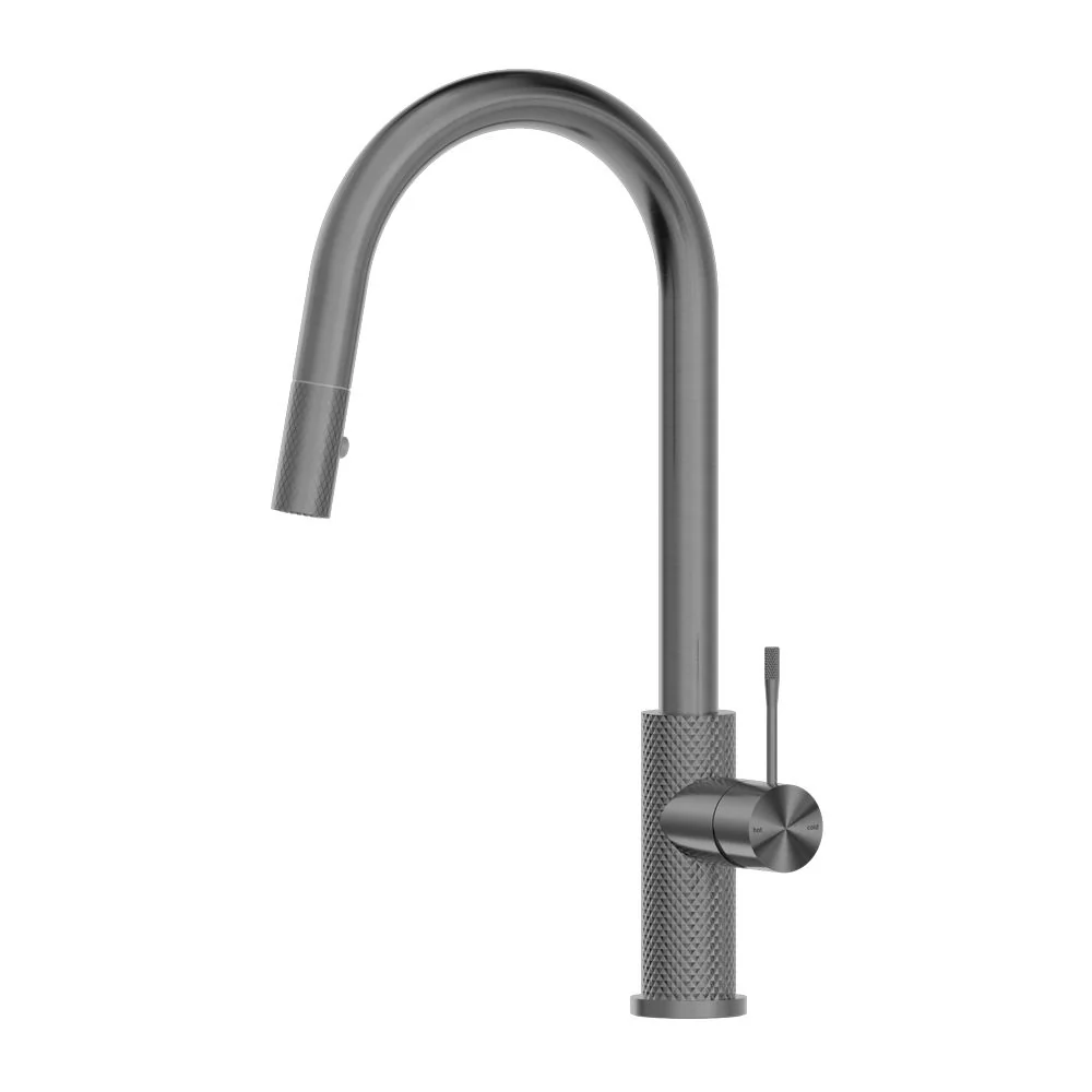Nero Opal Pull Out Sink Mixer With Vegie Spray Function - Graphite