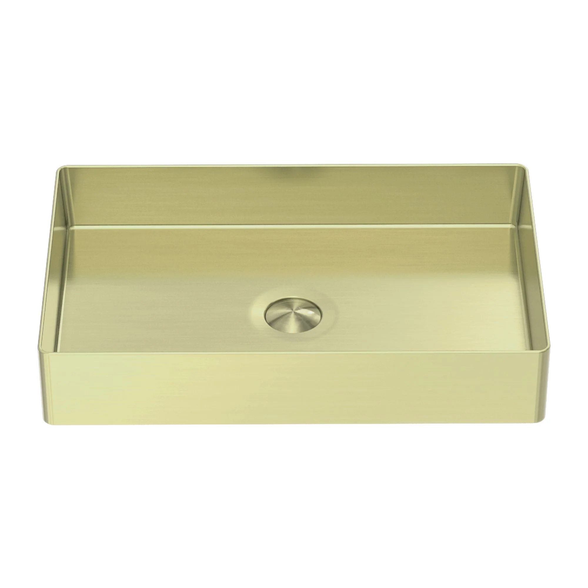 Nero Opal Rectangle Stainless Steel Basin - Brushed Gold