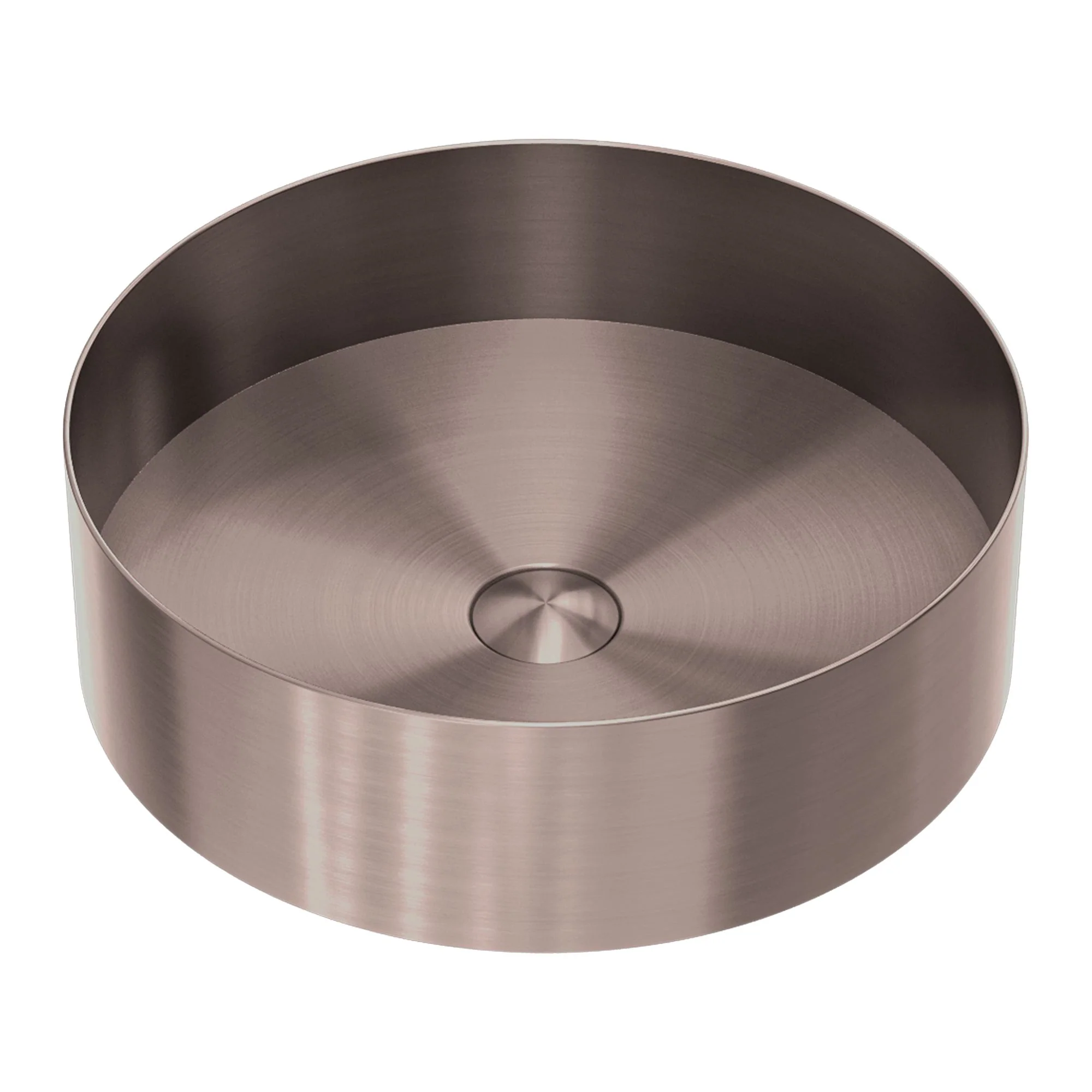 Nero Opal Round 400mm Stainless Steel Basin - Brushed Bronze