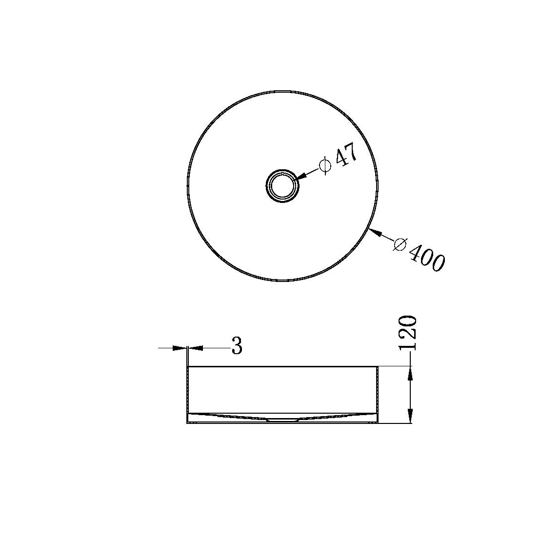 Nero Opal Round 400mm Stainless Steel Basin - Brushed Bronze - Image 2
