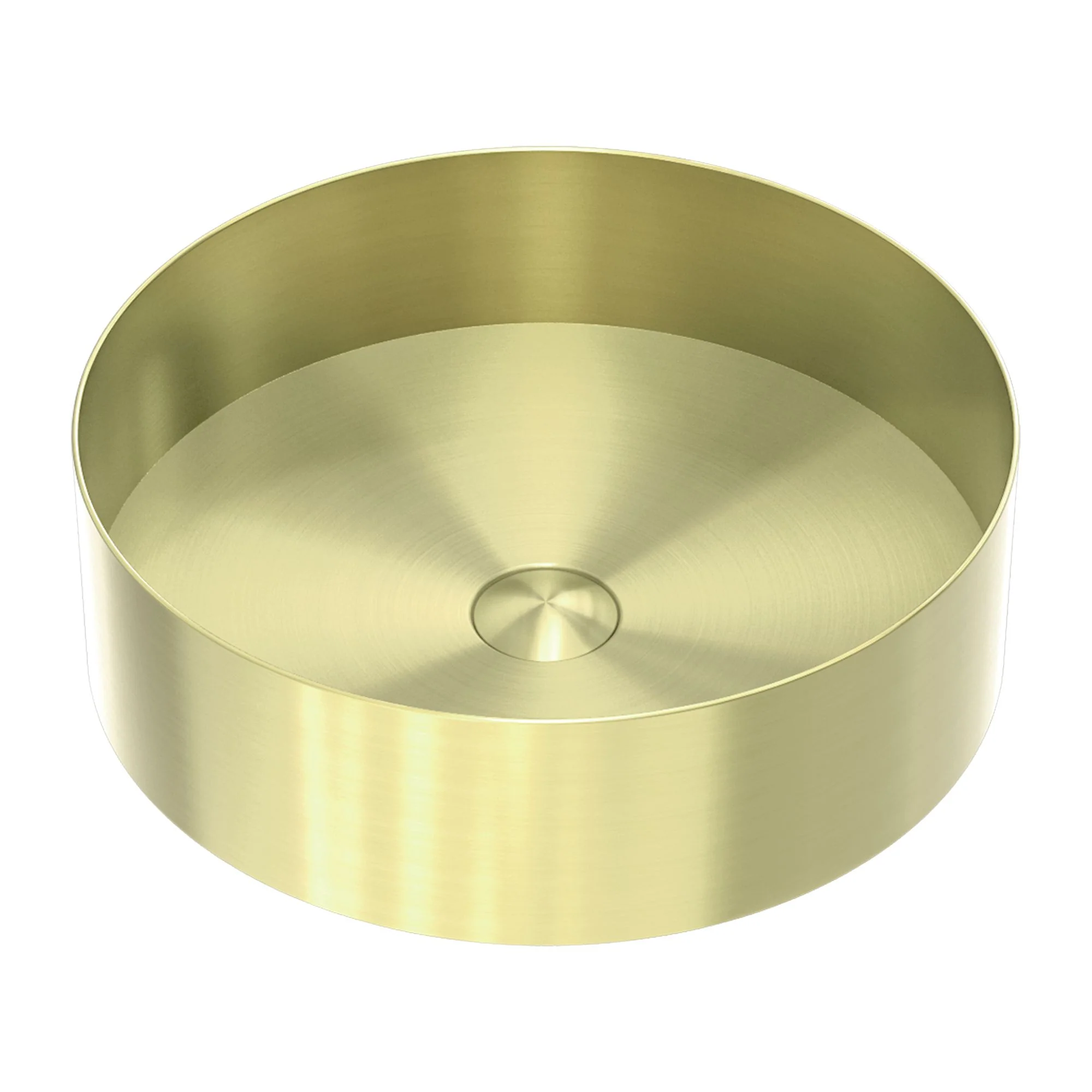 Nero Opal Round 400mm Stainless Steel Basin - Brushed Gold