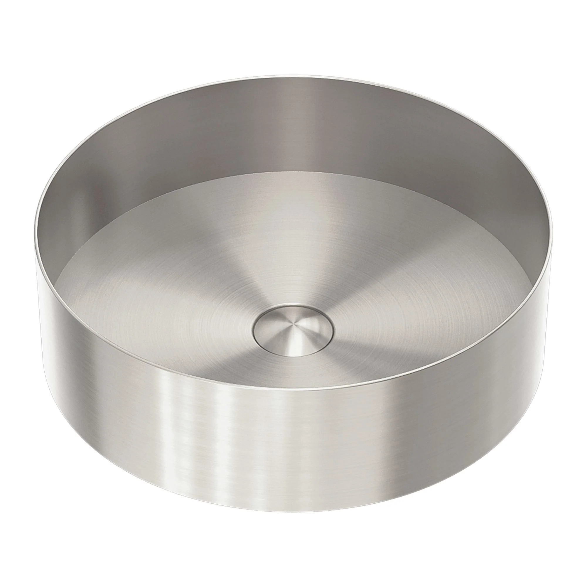 Nero Opal Round 400mm Stainless Steel Basin - Brushed Nickel