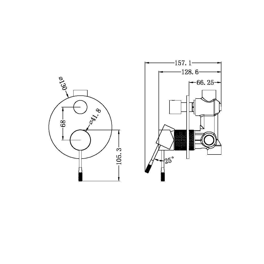 Nero Opal Shower Mixer With Diverter - Brushed Bronze - Image 4