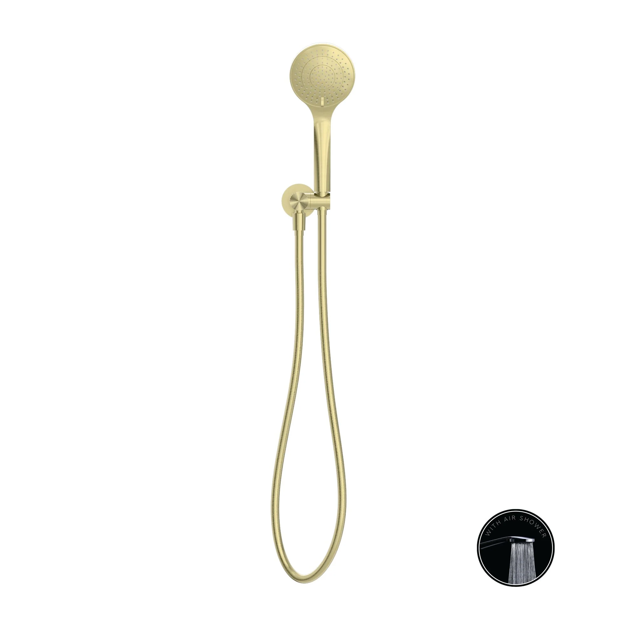 Nero Opal Shower On Bracket With Air Shower - Brushed Gold - Image 3