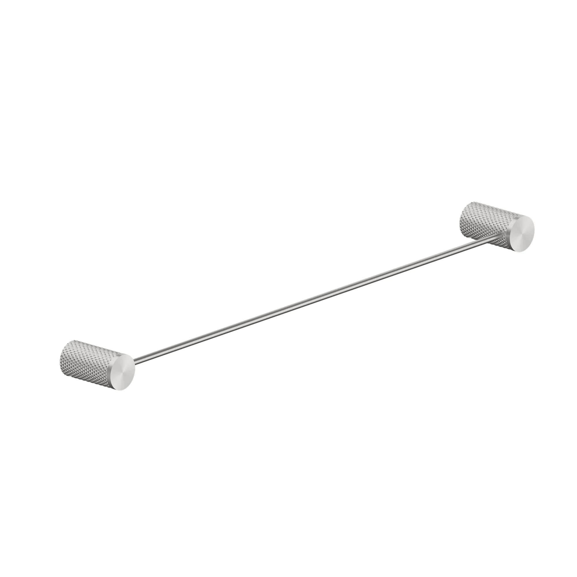 Nero Opal Single Towel Rail - Brushed Nickel
