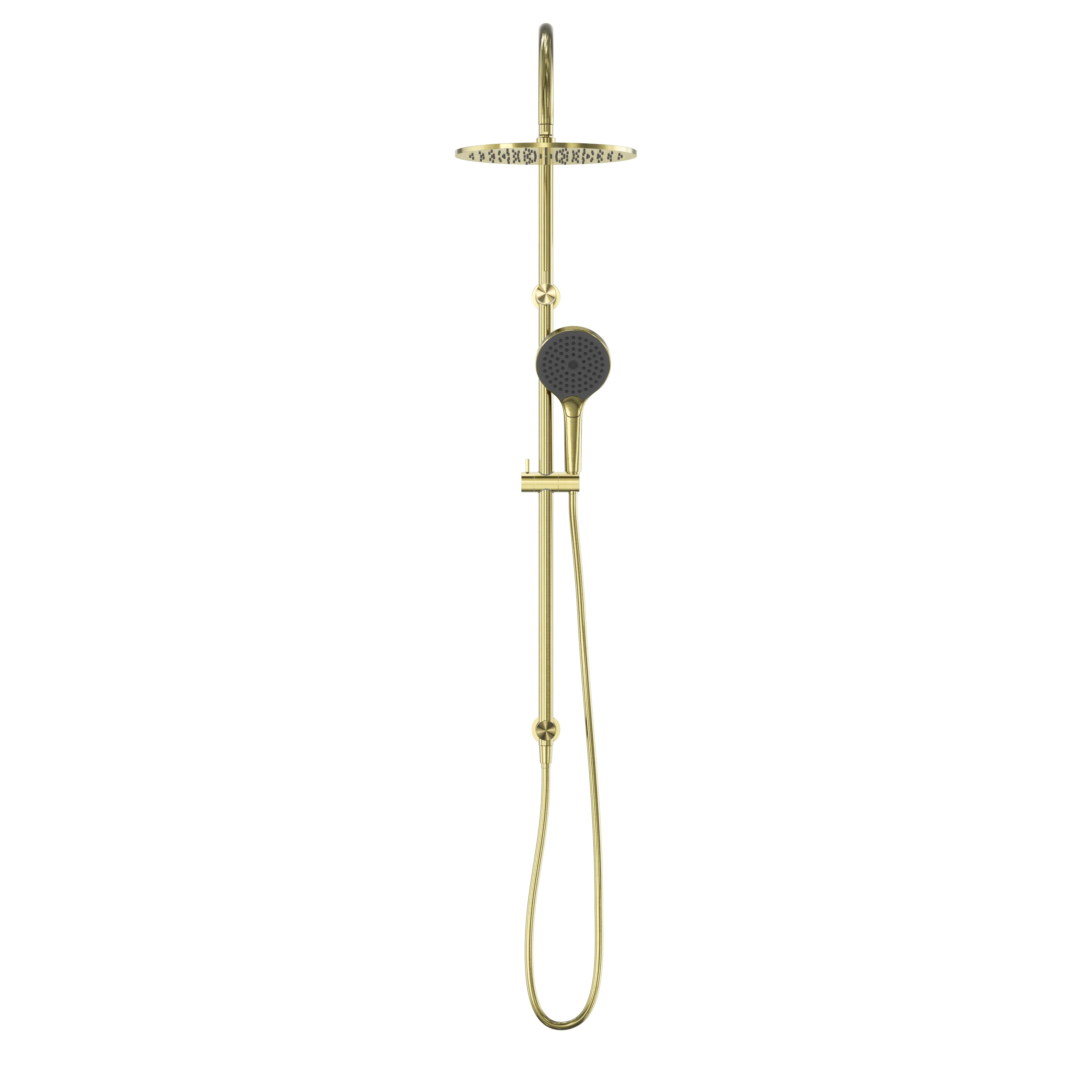 Nero Opal Twin Shower With Air Shower II - Brushed Gold - Image 2