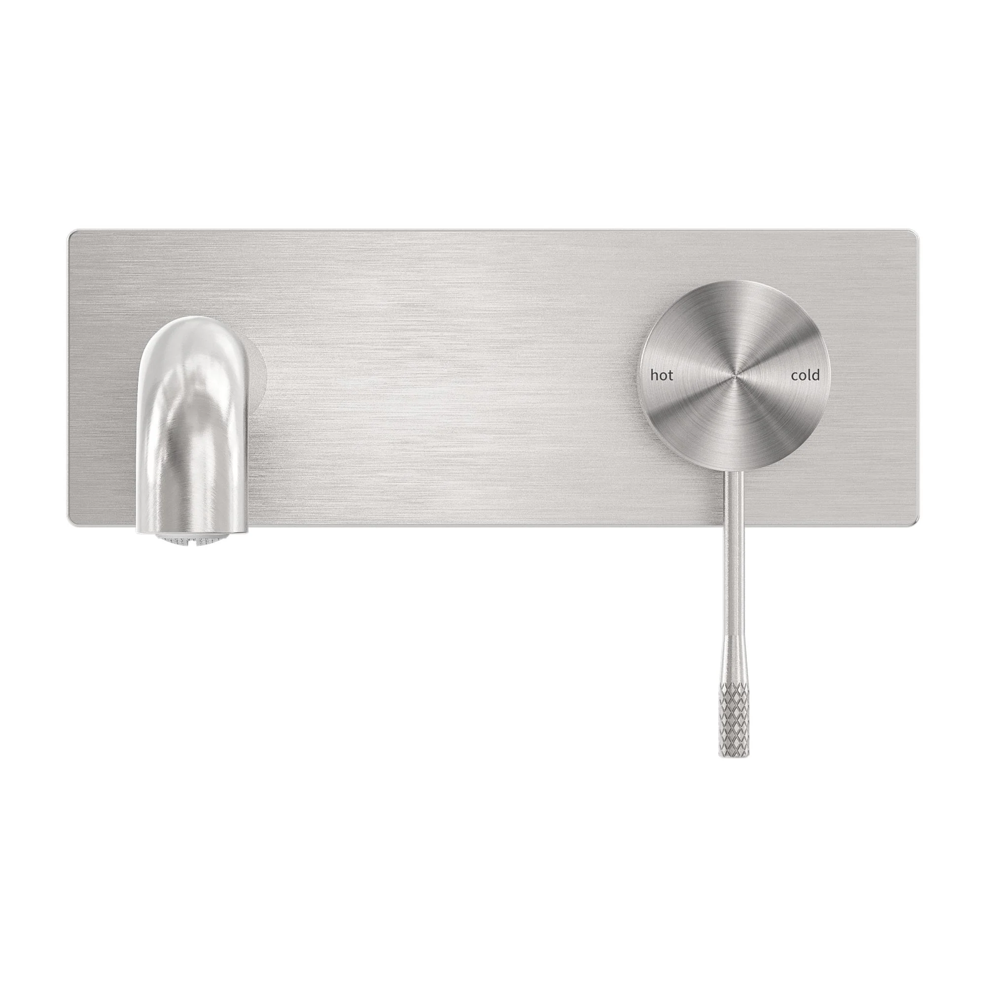 Nero Opal Wall Basin/Bath Mixer - Brushed Nickel - Image 2