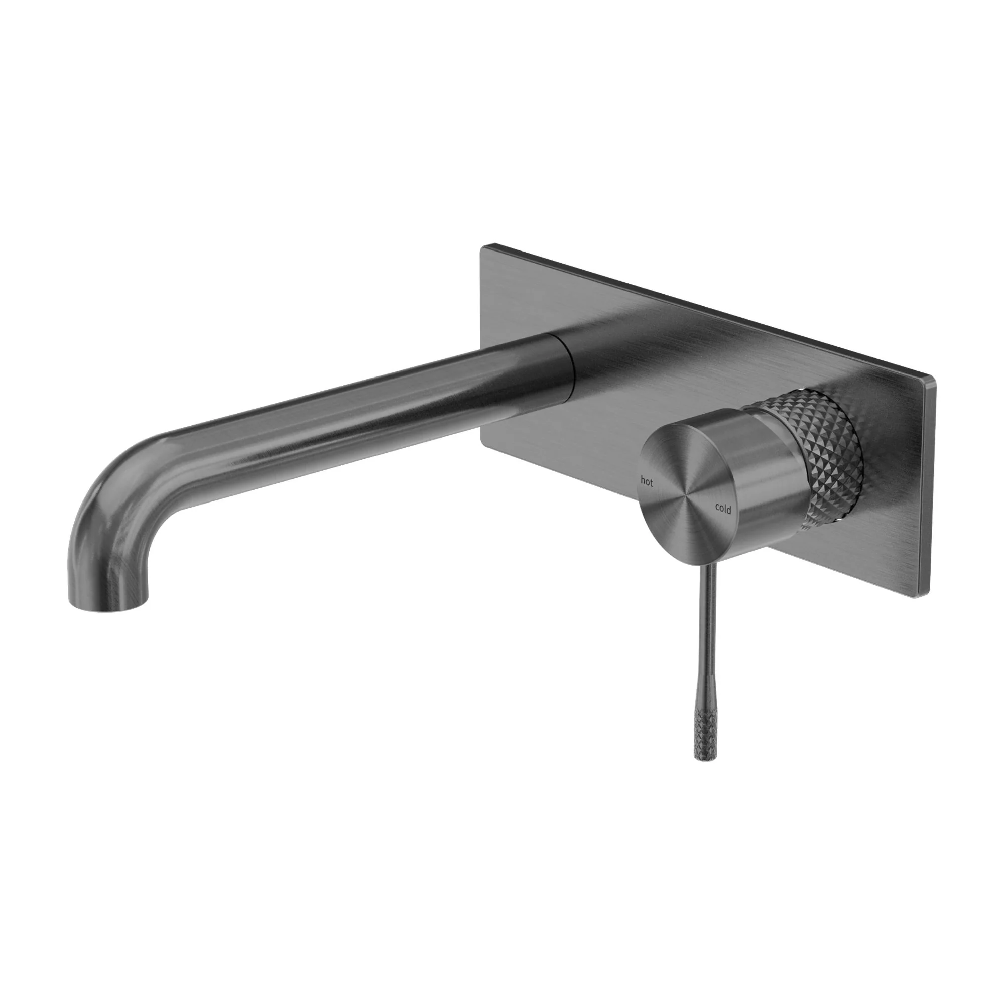 Nero Opal Wall Basin/Bath Mixer - Graphite