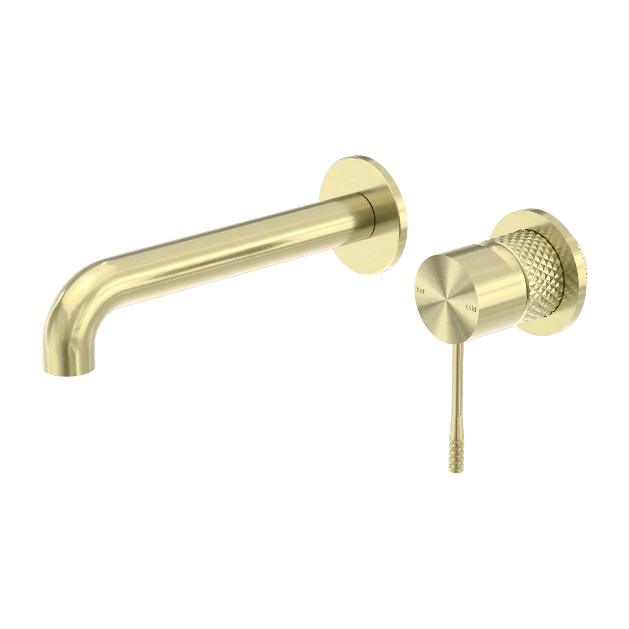 Nero Opal Wall Basin/Bath Mixer Separate Back Plate - Brushed Gold