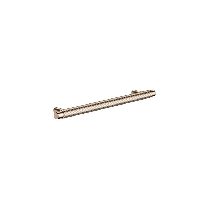 Meir Öppen Round Pull 200mm Cabinet Handle (Linear Knurled) - PVD Champagne