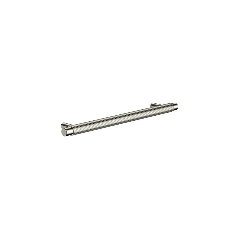Meir Öppen Round Pull 200mm Cabinet Handle (Linear Knurled) - PVD Brushed Nickel
