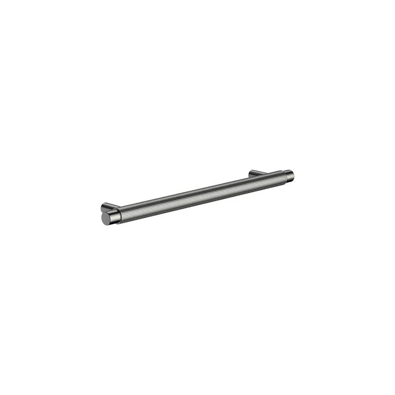 Meir Öppen Round Pull 200mm Cabinet Handle (Linear Knurled) - Shadow Gun Metal