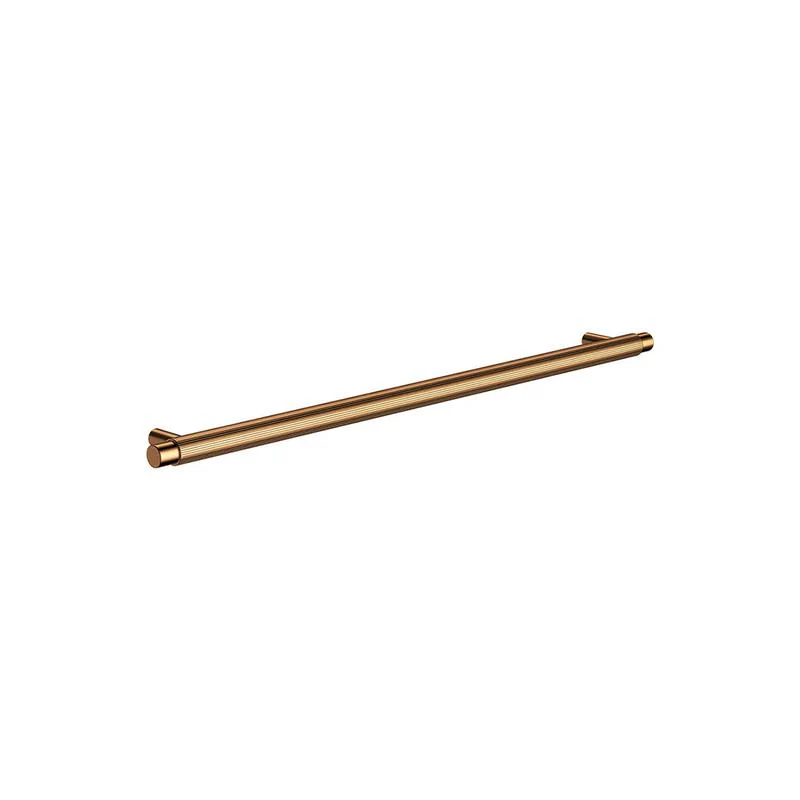 Meir Öppen Round Pull 328mm Cabinet Handle (Linear Knurled) - Lustre Bronze