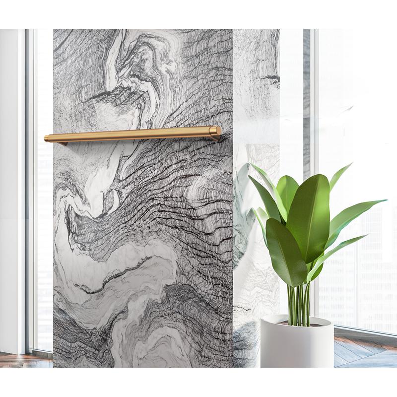Meir Öppen Round Pull 328mm Cabinet Handle (Linear Knurled) - Lustre Bronze - Image 4