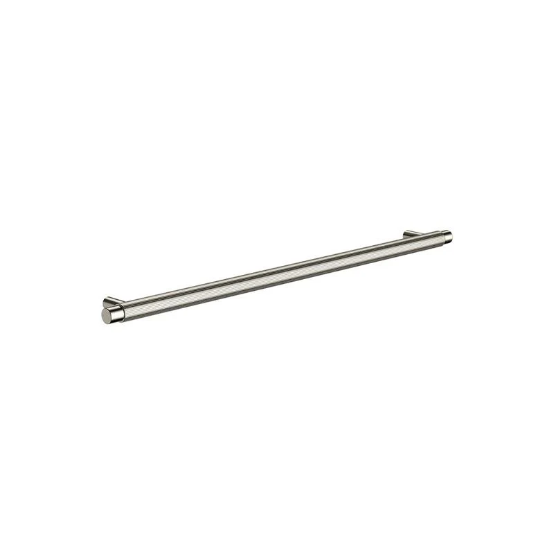 Meir Öppen Round Pull 328mm Cabinet Handle (Linear Knurled) - PVD Brushed Nickel