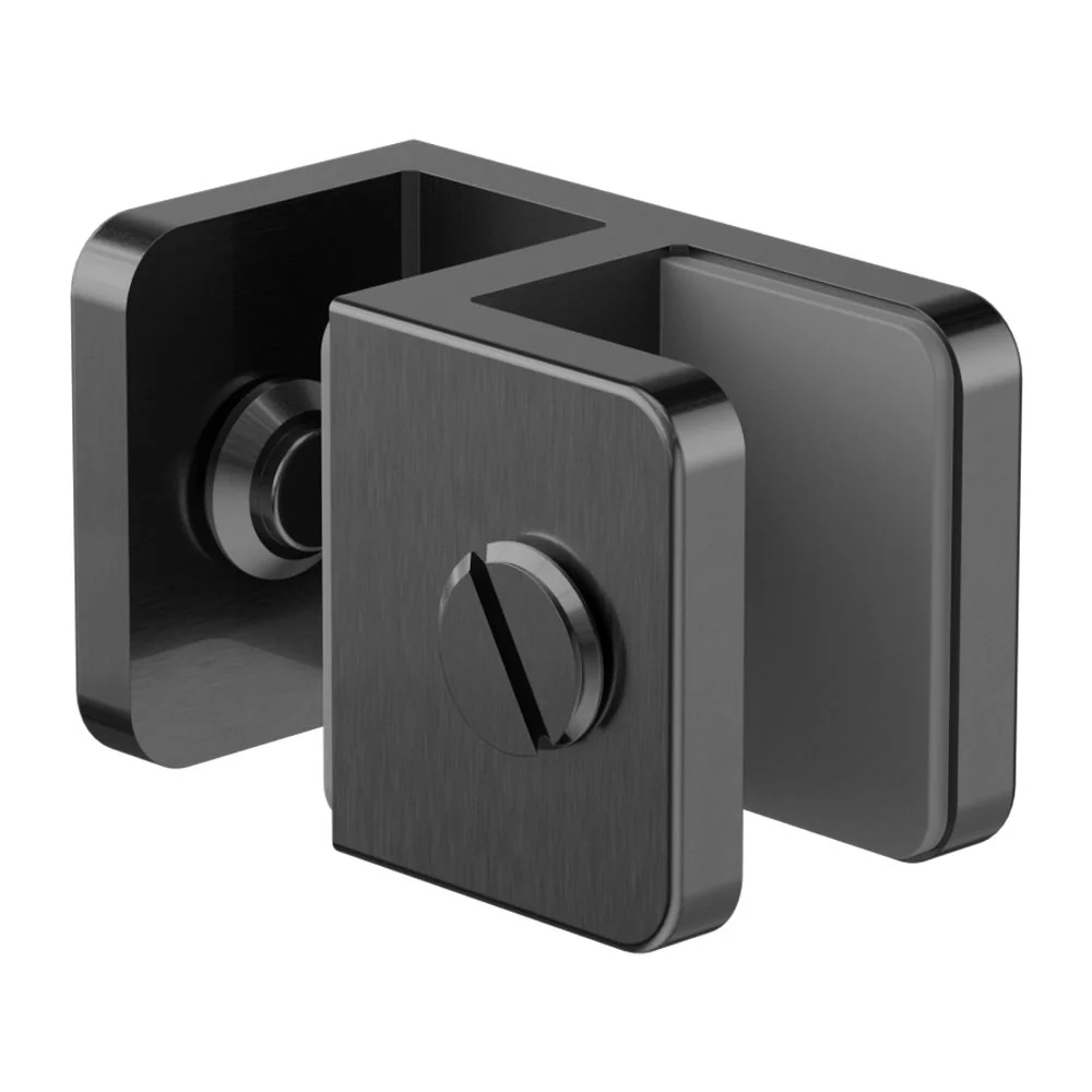 Nero Over-Panel Glass To Glass Fitting 10mm Glass - Gun Metal