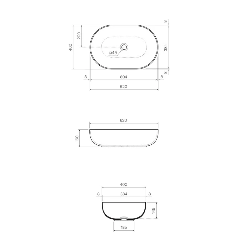Parisi App 62 Bench Basin - Milky White - Image 2