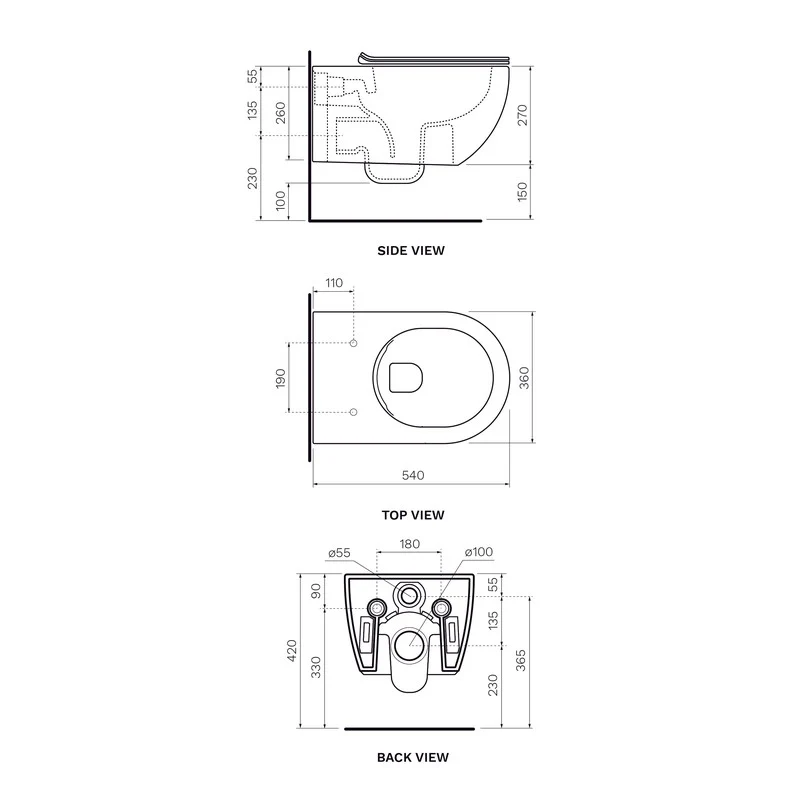 Parisi APP Wall Hung Pan - Milky White - Image 2