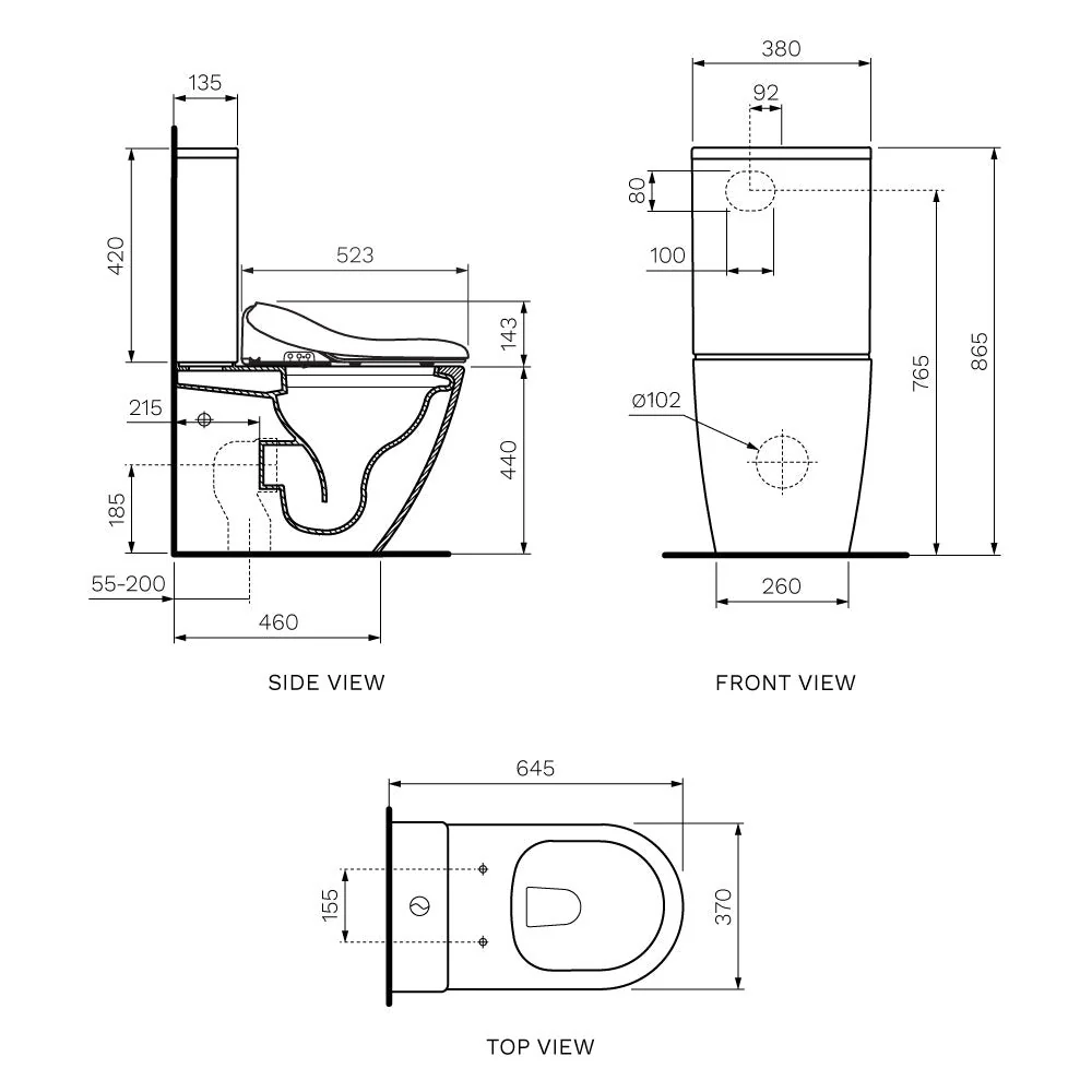 Parisi Aqua Intelligent Toilet Suite (Bottom Inlet) - Gloss White - Image 3