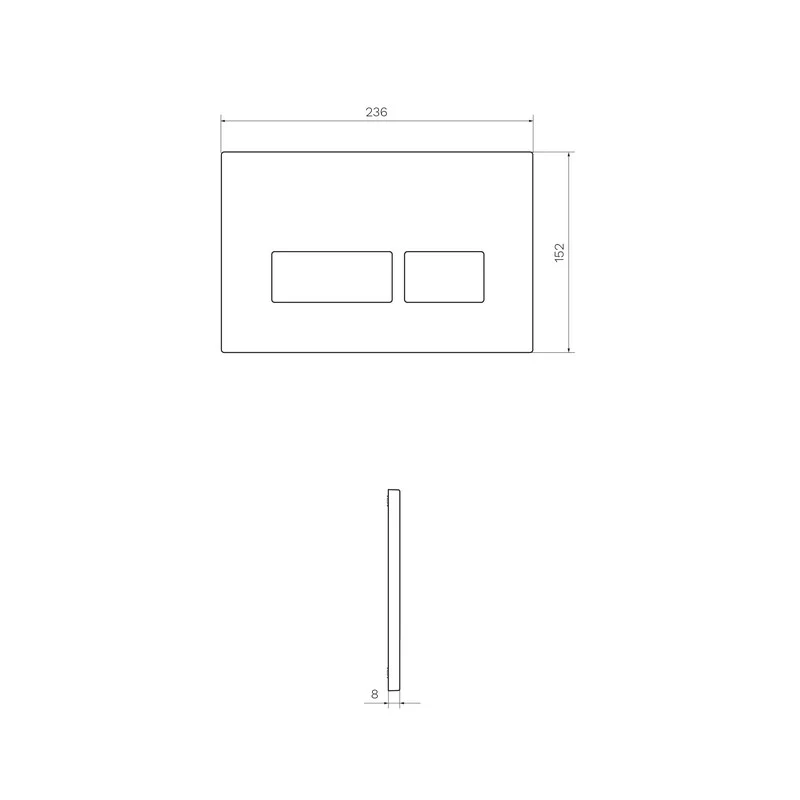 Parisi Blade Push Panel - Matt Black - Image 2